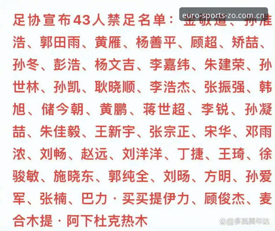 中欧体育视频直播评测 足协第三批禁足名单全面评测:从中欧体育视频直播评测看足球治理的深层逻辑
